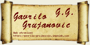 Gavrilo Grujanović vizit kartica